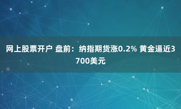 网上股票开户 盘前：纳指期货涨0.2% 黄金逼近3700美元